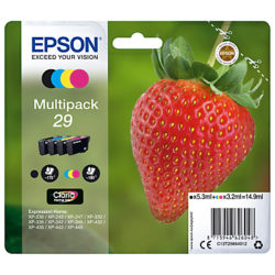 Epson Strawberry T2986 Inkjet Printer Cartridge Multipack, Pack of 4